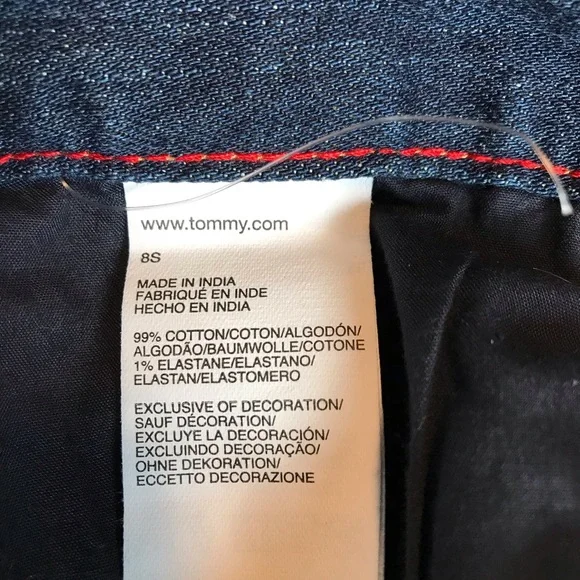 Tommy Hilfiger modern bootcut dark blue jeans size 8S - Picture 11 of 14